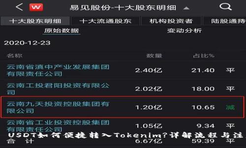 TRC20 USDT如何便捷转入Tokenim?详解流程与注意事项