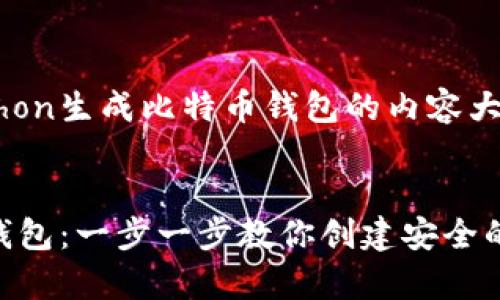 下面是一个关于如何使用Python生成比特币钱包的内容大纲，以及相应的和关键词设置。

  
轻松使用Python生成比特币钱包：一步一步教你创建安全的数字资产