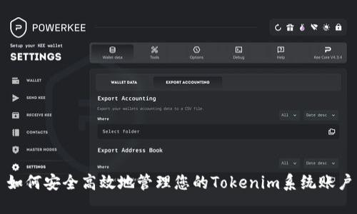 如何安全高效地管理您的Tokenim系统账户